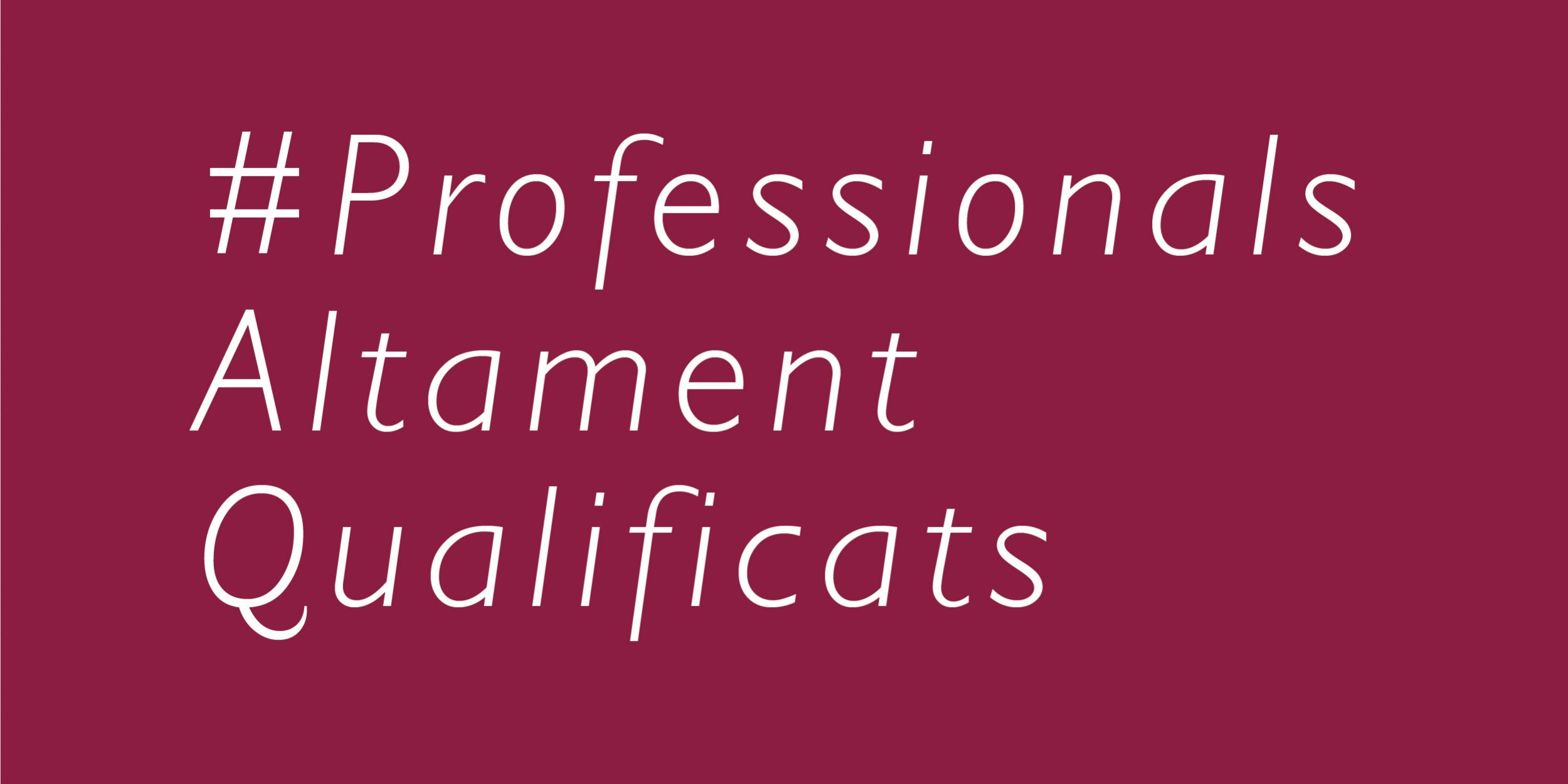 ProfessionalsQualificatsCat ProfessionalsQualificats